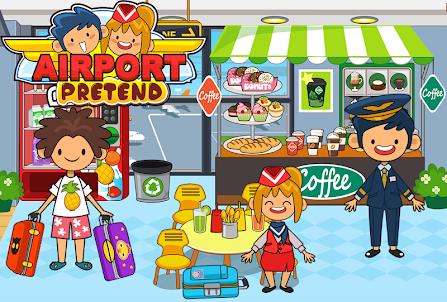 私のふり空港-子供の旅行の町のゲーム
