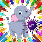 Coloring Book Baby Elephant icon