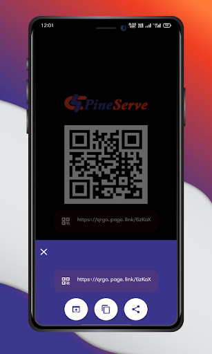 PineServe QR menu scanner Screen 2