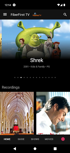 Android application FiberFirst TV screenshort