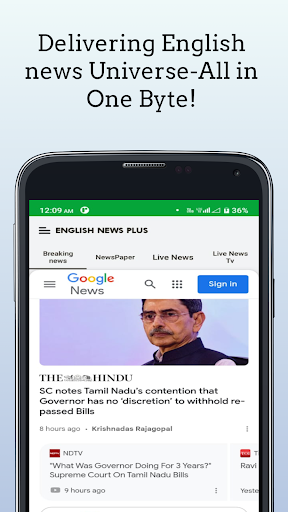 Android application English News Plus - Live News screenshort