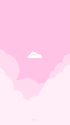 Android application 카카오톡 테마 - 뭉게뭉게 구름_핑크빛 하늘 screenshort