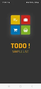 TODO/shopping/packing list