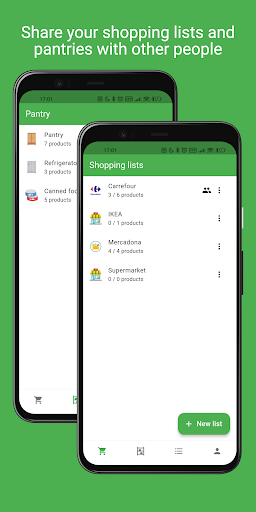Grocery shared list and pantry Screen 2