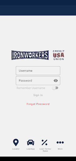 Android application Ironworkers USA FCU screenshort
