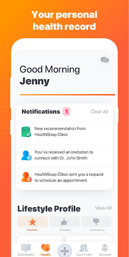 Android application HealthSnap screenshort