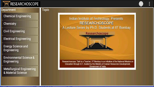 Android application Researchoscope screenshort
