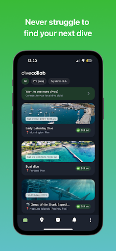 Android application Dive Collab screenshort