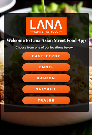 Android application Lana Asian Street Food screenshort