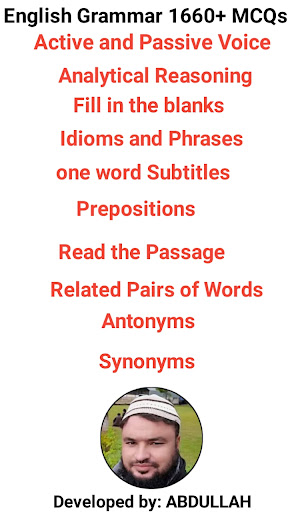 Android application English Grammar MCQs offline screenshort