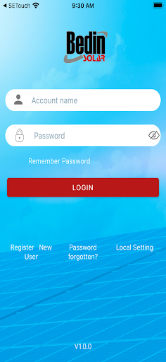 Android application Bedinsolar screenshort