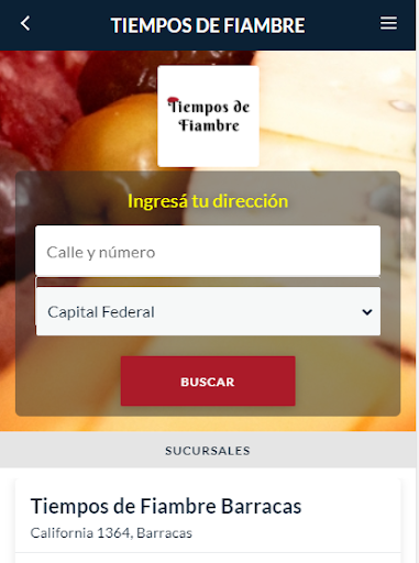 Android application Tiempos de Fiambre screenshort