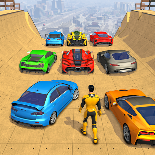 Superhero Car Mega Ramp Racing logo