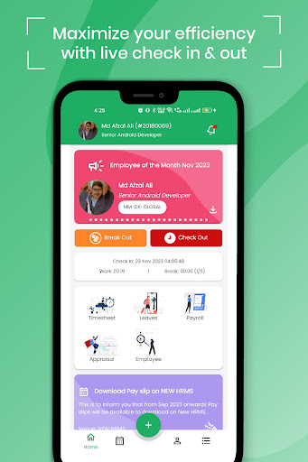 Android application Kasturi HR screenshort