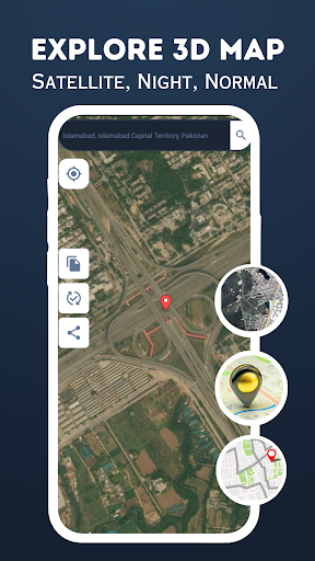 Android application GPS Map: Live Satellite View screenshort