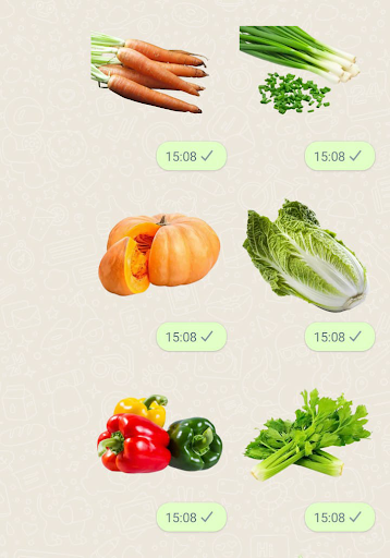 Android application Vegetable Stickers screenshort