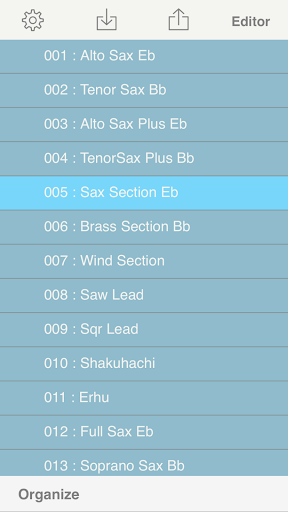 Screenshot of Aerophone Editor