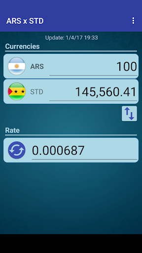 Android application Arg. Peso x Sao Tomean Dobra screenshort