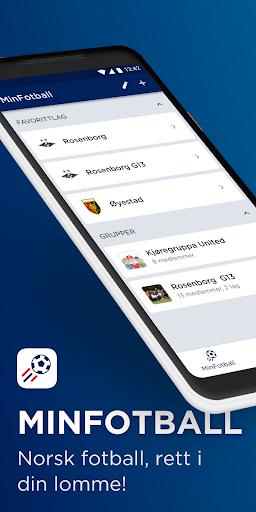 Android application MinFotball screenshort