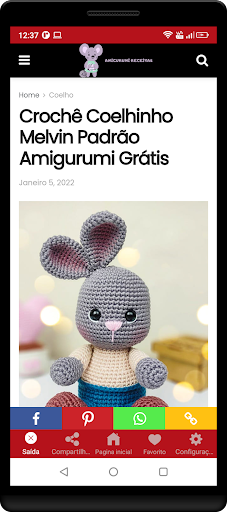 Android application Amigurumireceitas screenshort