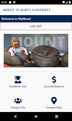 Android application MyMount - Mount St. Mary’s U. screenshort