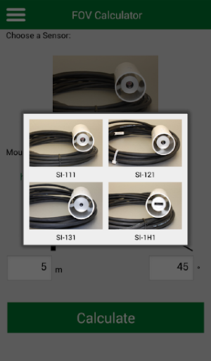 Field of View Calculator Screen 2