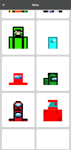 Among us Skins for Minecraft