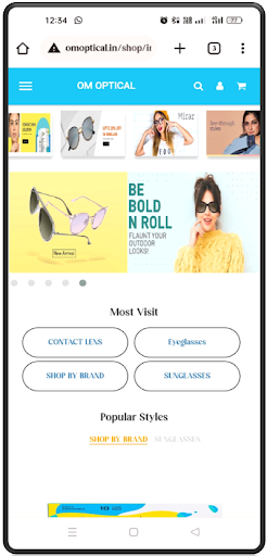 Om Opticals Screen 2