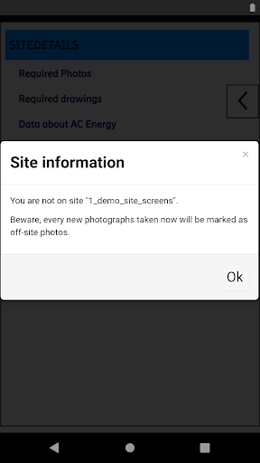Android application Site Design and Engineering screenshort