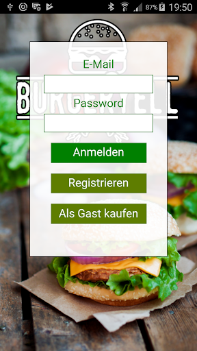 Android application Burgeryell Hannover screenshort