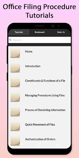 Android application Easy Office Filing Procedure T screenshort