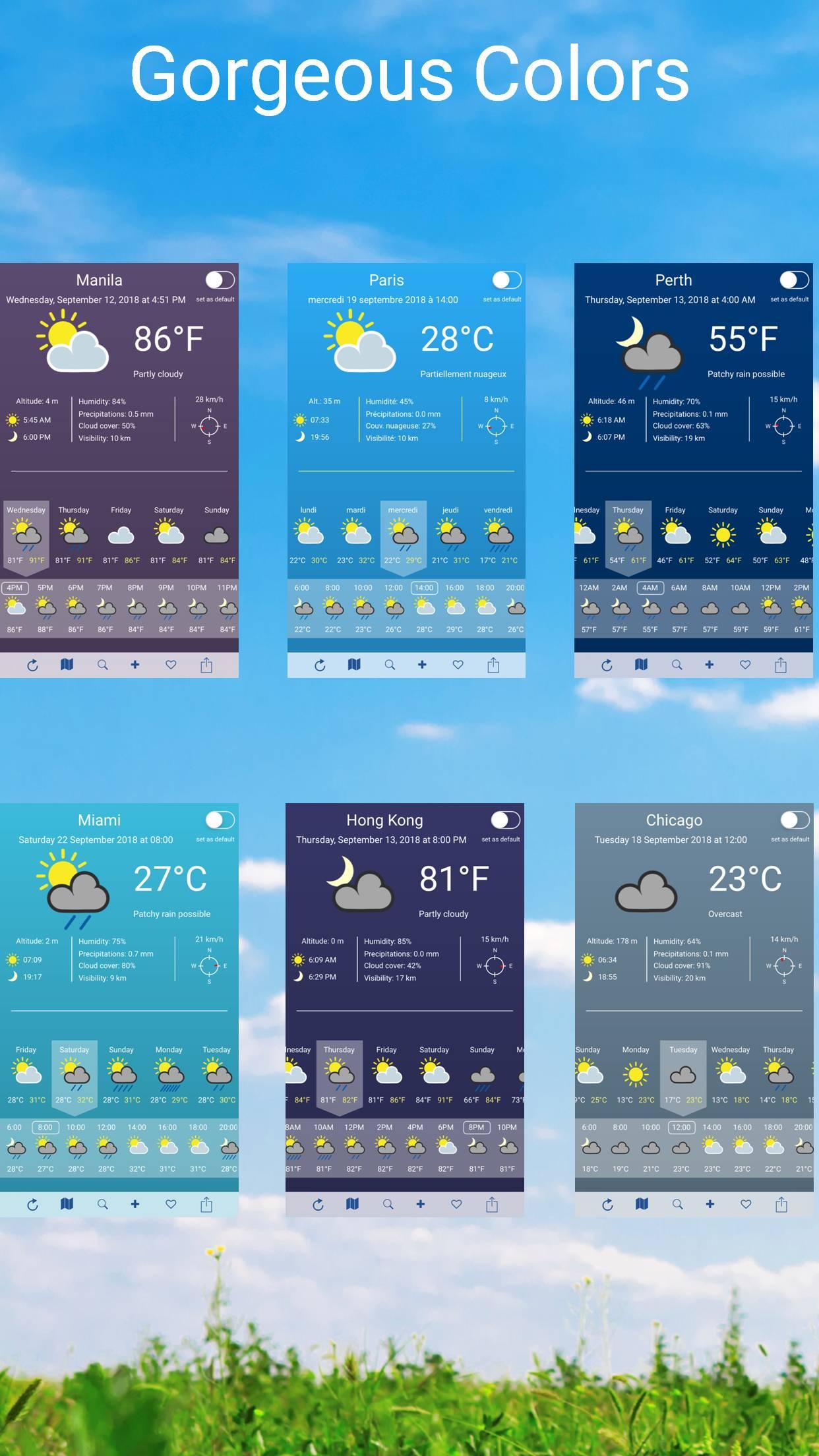 Android application Weather 2 weeks screenshort