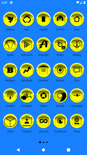 Yellow Icon Pack Style 4 Screen 2