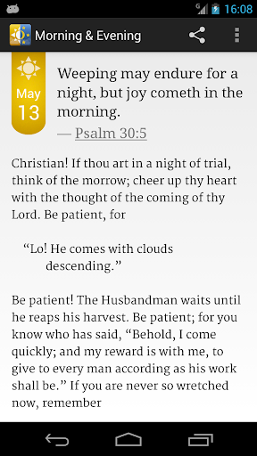 Android application Morning & Evening Devotional screenshort