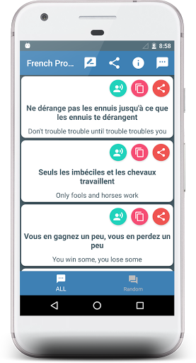 Android application French Proverbs - Proverbes screenshort