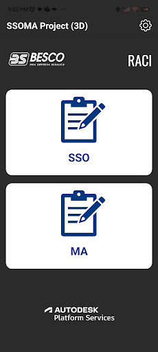 Android application RACI screenshort