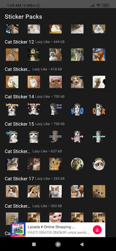 Funny Cat Sticker Collection for WhatsApp