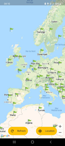 Android application MapCountry screenshort