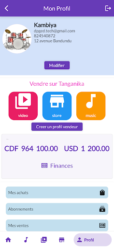 Android application Tanganika screenshort