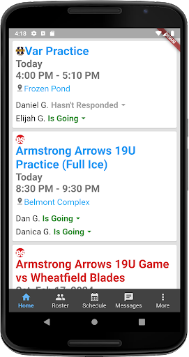 Android application StatZone screenshort