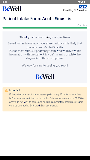 BeWell Check-in