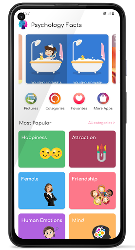 Android application Psychology Facts Did You Know? screenshort