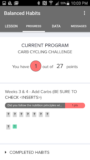 Balanced Habits Screen 3