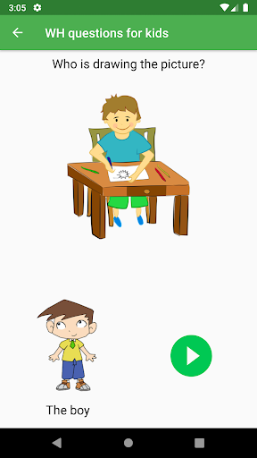 Android application WH questions for Kids screenshort