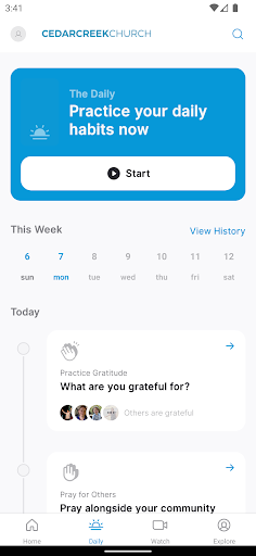 CedarCreek Church App Screen 2
