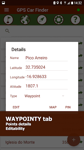GPS Locations Screen 2
