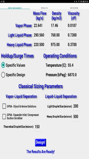 Android application Three Phase Separator screenshort