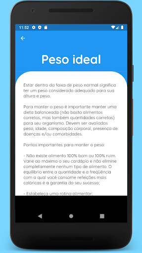 Seu IMC Calculadora Screen 3