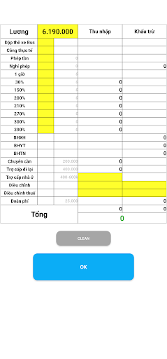 Android application Tính lương LGDVH screenshort