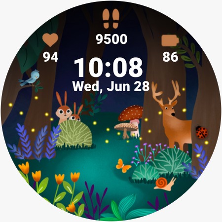 Android application Enchanted Forest Watch Face screenshort